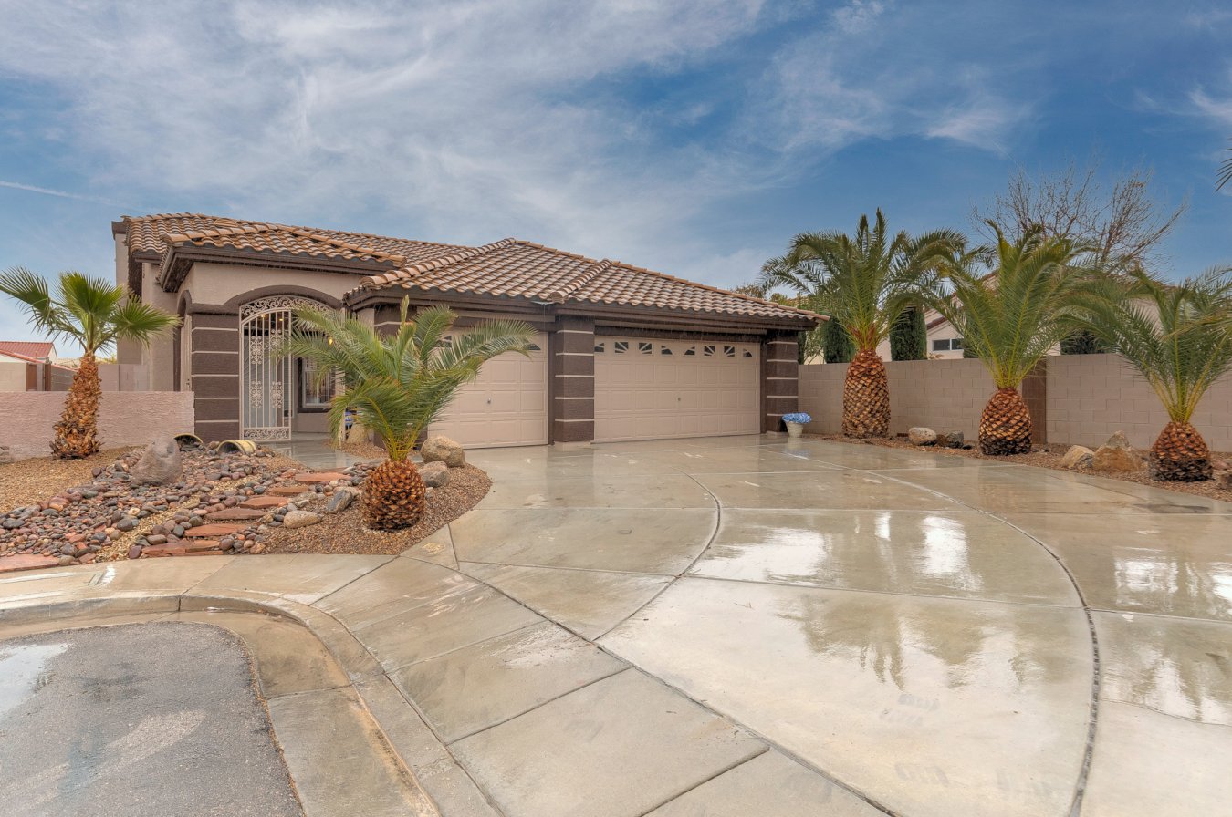 Great 1731 Sq Ft Single Story Home with a Pool and Waterfall. 4 Bedroom, 2 Bath, 3 Car Garage, All Appliances, All Tile, Ceiling Fans, New Cool Deck on Patio, Fresh Paint on Outside on Home. Home is at the end of a nice Cul Du Sac. All Ready for You to Move In