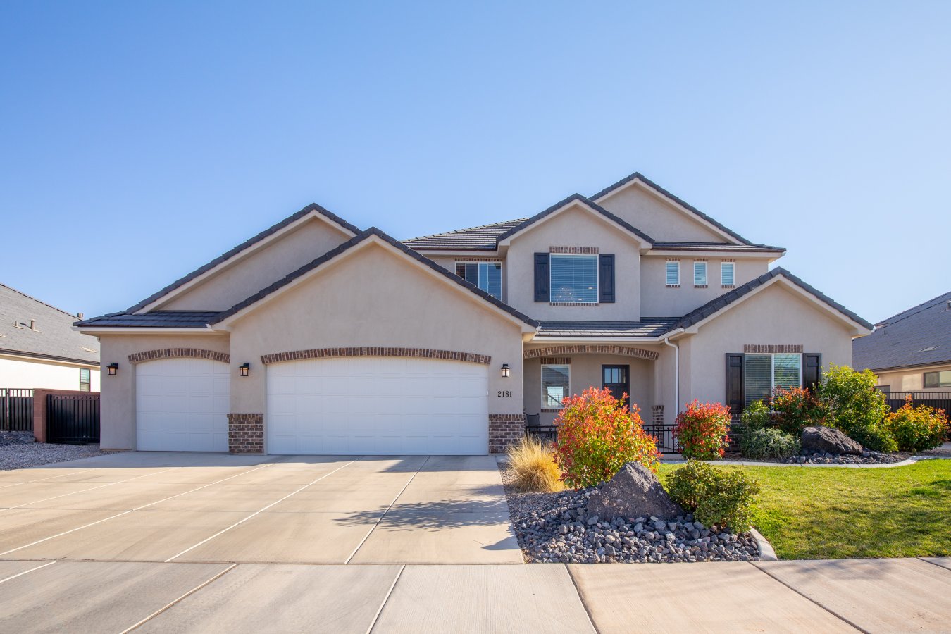 This gorgeous home is definitely one you won't want to miss! Open floor plan with lots of natural light. It has a big pantry, built in appliances, storage closet and upstairs suite enclosed by built in bookcases. The backyard is beautifully landscaped and fully fenced with 2 sheds (one is a Tuff Shed), fitness spa/pool, awnings over pack patio and pool area and RV Parking. Close to schools, Snow Canyon State Park, the Bike Park and the new Summit Athletic Club. Excluded Items: lights in outdoor awnings, lamp and floating TV shelf in upstairs suite, washer & dryer, all fridges and freezers and hutch in dining room. Homeowners will need a leaseback until the middle of July 2021. Home is occupied. Text or call Agent to schedule an appointment. Please allow 2 hour notice for showing. All offers must include proof of funds or pre-qualification letter.