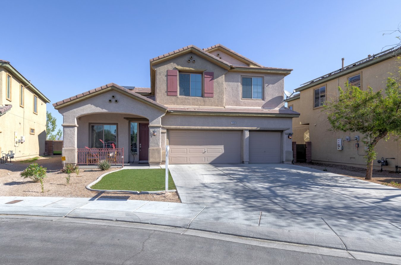 48387 Home is where the heart is when you visit this traditional style GEM nestled in the heart of North Las Vegas. You won't be disappointed by the captivated entryway that leads you to a huge kitchen w/ island accompanied w/ black appliances and huge dining room. Step down into an oversized family room where you can enjoy large family gatherings. Boasting 4 bedrooms, 2-1/2 baths, 18x18 tile floors, carpet, Wood Flooring, surround sound system, solar panel system and so much more. Don't hesitate, stop what your doing, be the first to take a tour. This property is hot off the press, priced well, and ready to go. Contact List agent today for a private showing!
