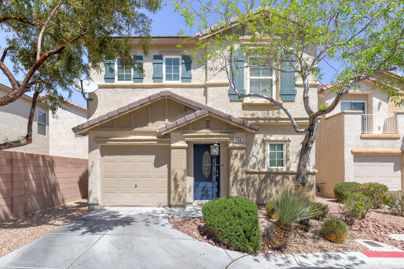 Nice 2 story home at end of cul-de-sac, Laminate floors downstairs, New carpet in bedrooms, 2 primary bedrooms both with attached bathroom, island kitchen with breakfast bar, granite counters, pantry, all appliances, patio, Freshly painted, 1 car garage.