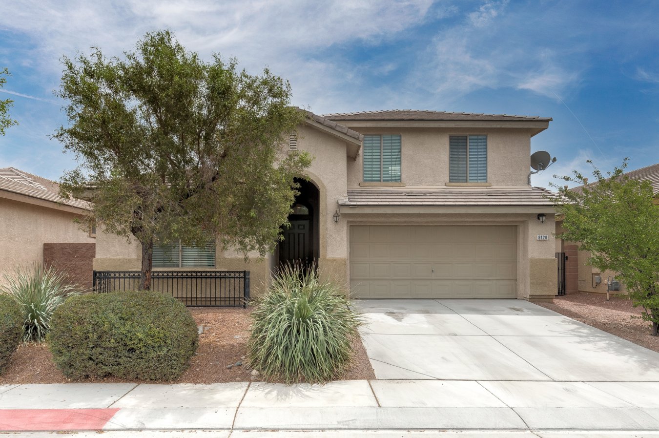Great functional floor plan with large & open rooms. Huge 15X27 great room is the focal point of this fantastic home. Large kitchen with plenty of cabinets & counter space, brand new Moen faucet. Kitchen opens to the great room. There is a kitchen breakfast nook & a nice sized formal dining room. Primary bedroom is downstairs and separate from the other bedroom. It also has brand new sinks, a separate tub & shower which are nice features. The wonderful multi-gen room upstairs includes a full bathroom & is great for teen room, home office, home school room, or home gym, or guest quarters. Downstairs A/C unit was replaced in 2020 with a more efficient unit for energy savings! This gated community is in an awesome location near parks, shopping, restaurants, golf, local casino, & freeway access.