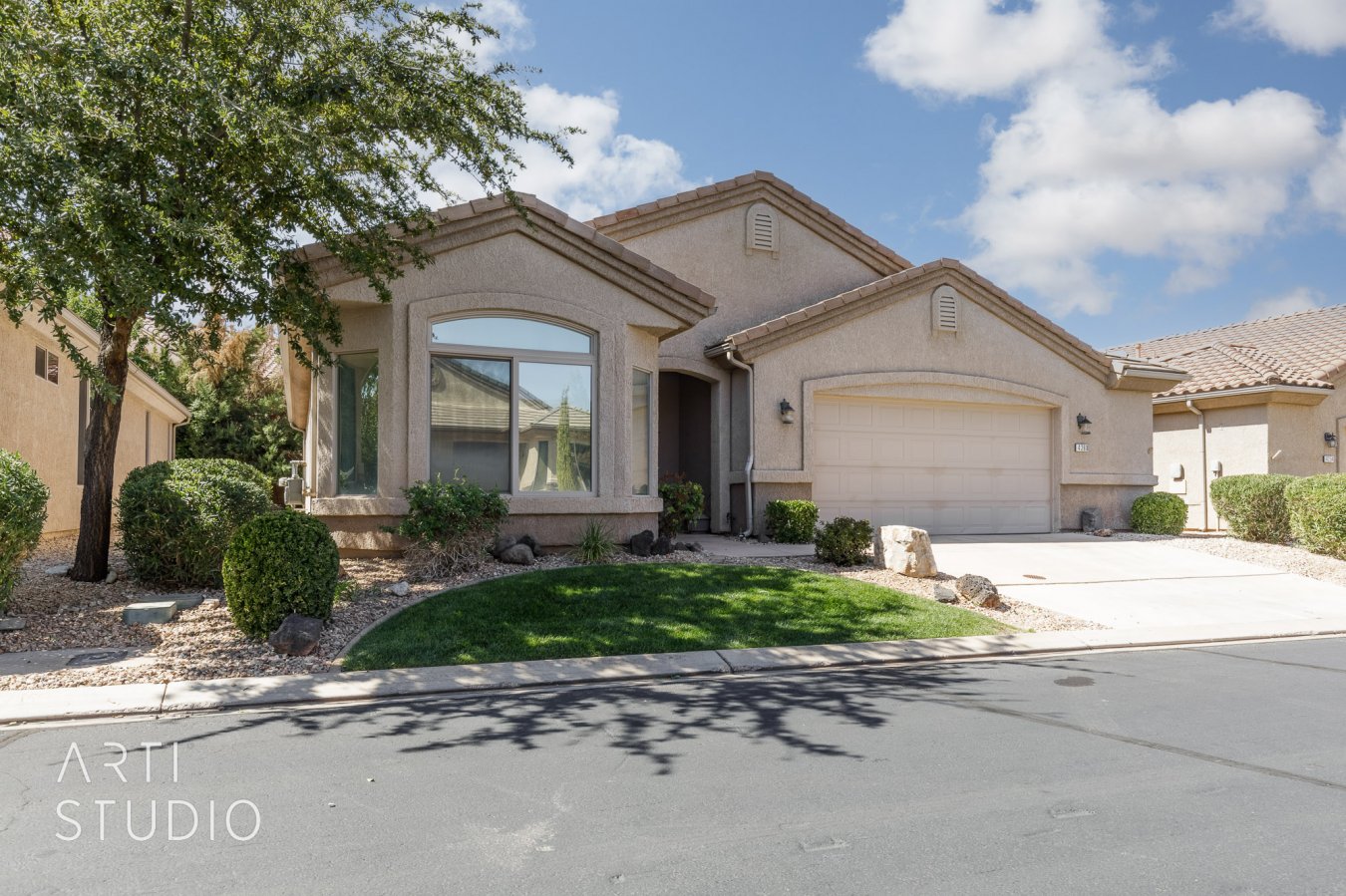 51988 Beautifully maintained home in 55+ Sun River with upgrades throughout! Come check out the extra storage built in throughout home & garage, added breakfast bar & updated flooring. Fully private & easy care landscape in the backyard. All appliances included. HOA has amazing amenities including pools, pickle ball courts, ceramic & wood shops, & more! 3rd bedroom doesn't have closet.