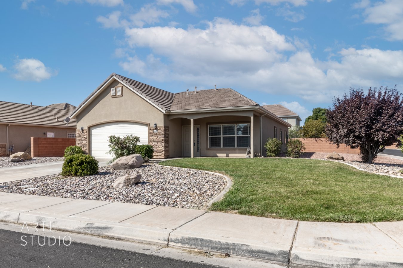 52047 Perfect primary or investment. Corner lot with lots of room for all the toys. 3 bed, 2 bath, 2 car garage, 1639 sq ft built in 2004. Home also has a living room and a family room. One can be used as an office. New LVP flooring in Kitchen & Dining, new carpet in Living & Family rooms. Plenty of RV parking. Large storage area above the garage. Dues just cover maintenance of a community park.