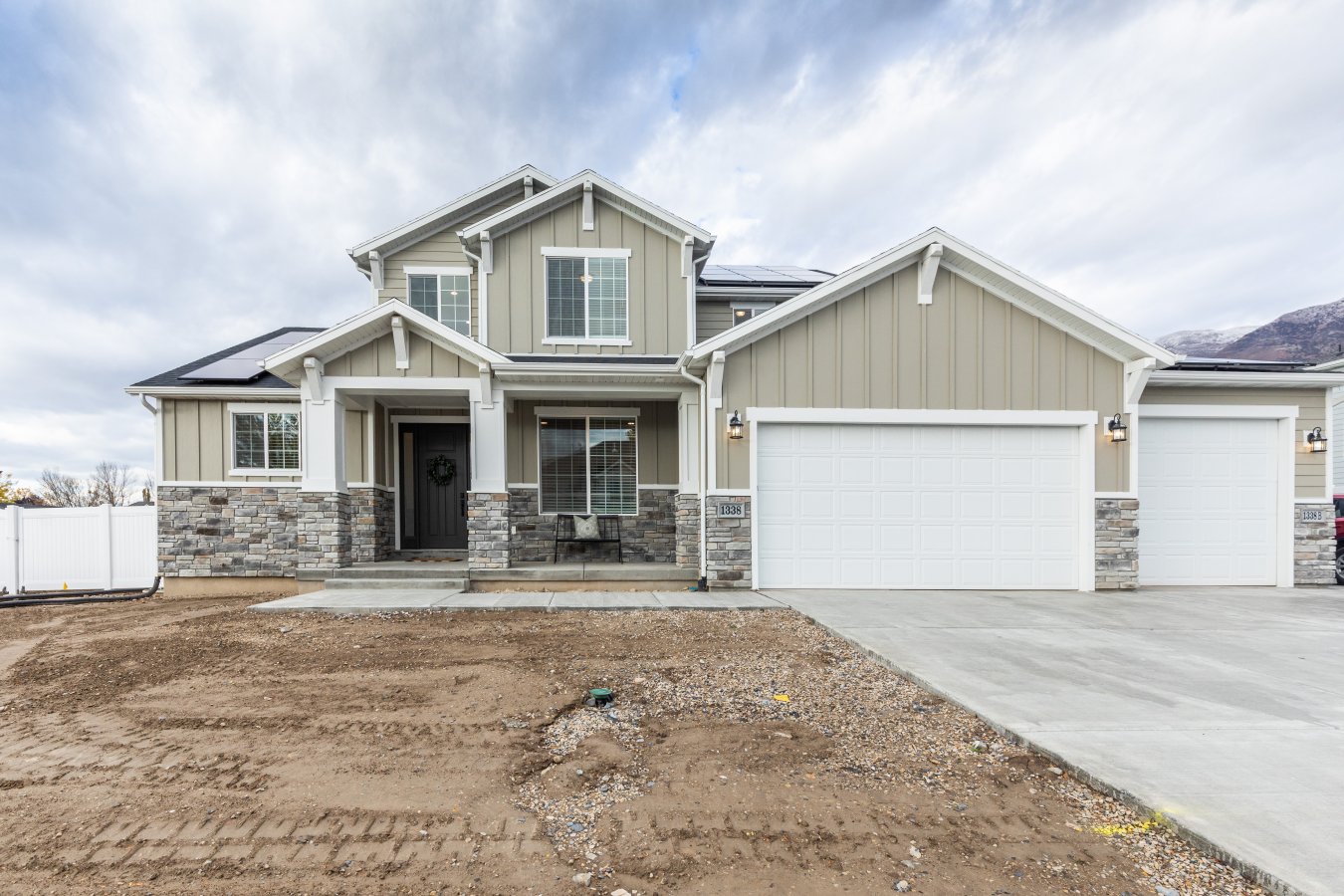 52216 There is so much to say about this amazing home that was built in 2021! First, if you are looking for a light, open home with an owner's bedroom on the main, look no further. You'll love the windows, the high ceilings, the kitchen layout, and the pantry with its own grocery door! Wired to add your own pendant lights over the counter. The living room is wired for surround sound as well as the home being prewired for a security system. Next, it has a 3 bedroom basement apartment that is currently being rented through May 2022. Renters would like to stay. There is a huge suspended slab with another separate entrance that could be used for a theater, dance studio, office space, emergency preparedness storage, or whatever you need. It's rare to find a flat, fully fenced ( with concrete mow strip installed ) half an acre that you can create into whatever you'd like. Utility bills are extremely low due to the paid-off solar panels.