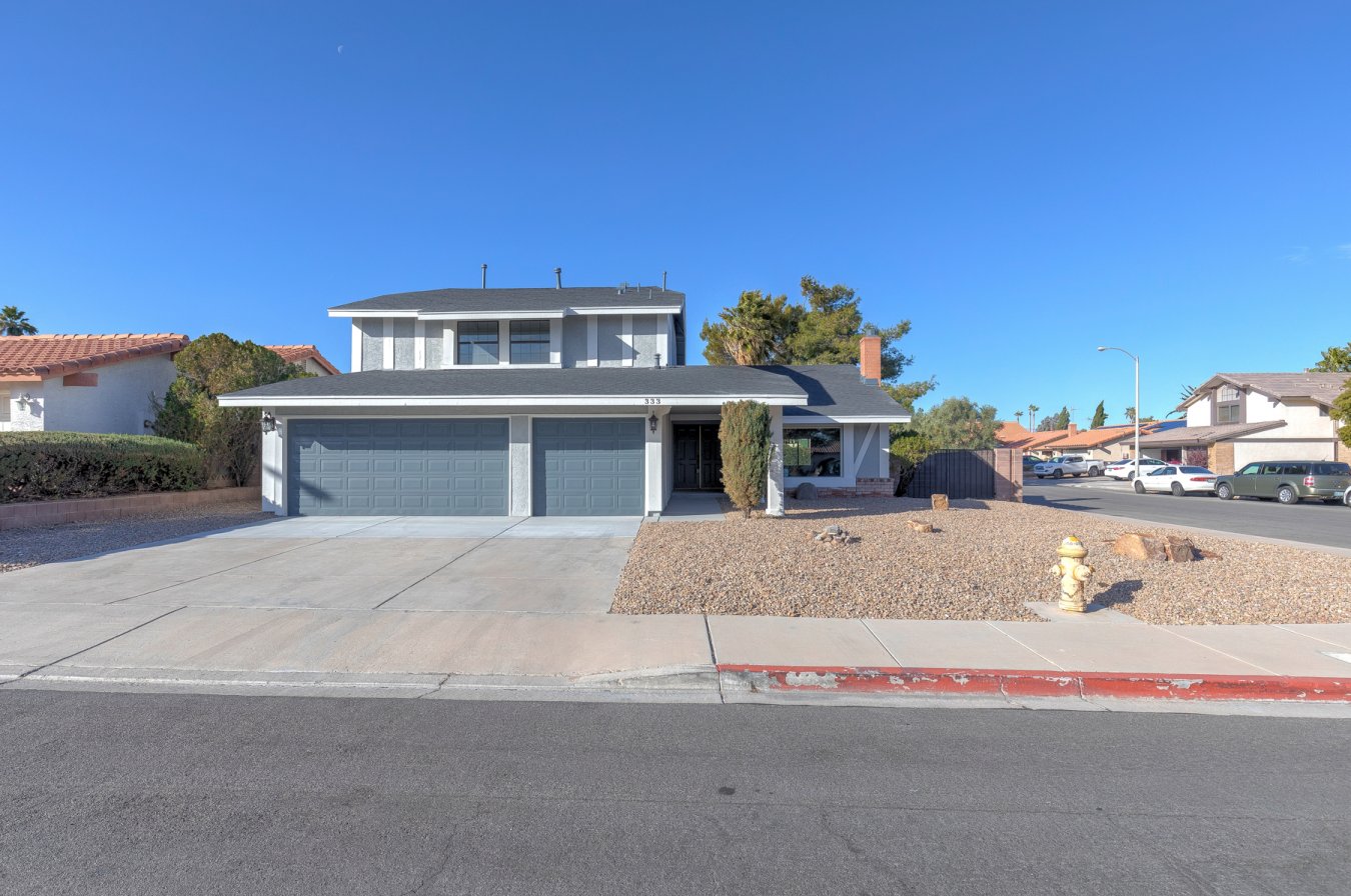 53940 Looking for a beautiful 5 bedroom, 3 bath, in the heart of Green Valley, look no further!! This home has it all, oversized corner lot with pool & spa, NO HOA...featuring 3 car garage, room for all your toys with a gated side yard & a downstairs bedroom. Freshly painted interior & exterior, all electrical outlets & switches replaced, including new light fixtures, new carpet throughout. Formal & dining space with fireplace at entry and a separate family room with another fireplace & wet bar, perfect for entertaining. Enjoy the shade with your new oversized covered patio. This home is a must see!!
