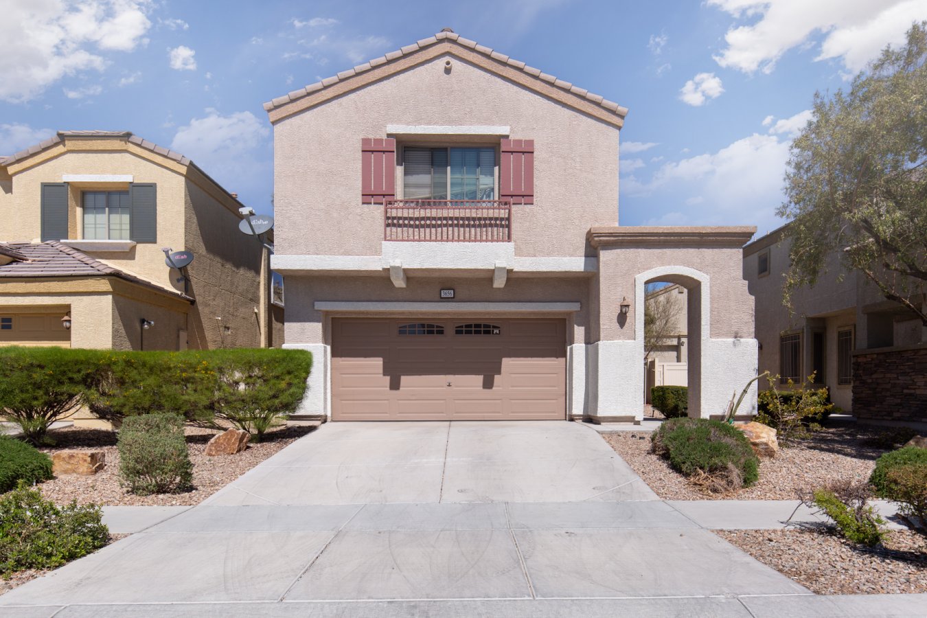Fantastic, move-in ready home located in the beautiful community of Giavanna with parks, playground and walking trails! Brand new carpet upstairs and freshly painted interior! Enjoy low energy bills as this home has solar panels installed. Open floor plan w/3 bedrooms, 2.5 baths & 2 car garage. Large master bedroom is separate from the others & boasts TWO closets (one is walk-in), vaulted ceiling & ceiling fan. Master bath features dual sinks & tub/shower combo. Bedrooms 2 & 3 offer plenty of space & both have ceiling fans as well. Laundry room is conveniently located upstairs w/the bedrooms. Downstairs has 18