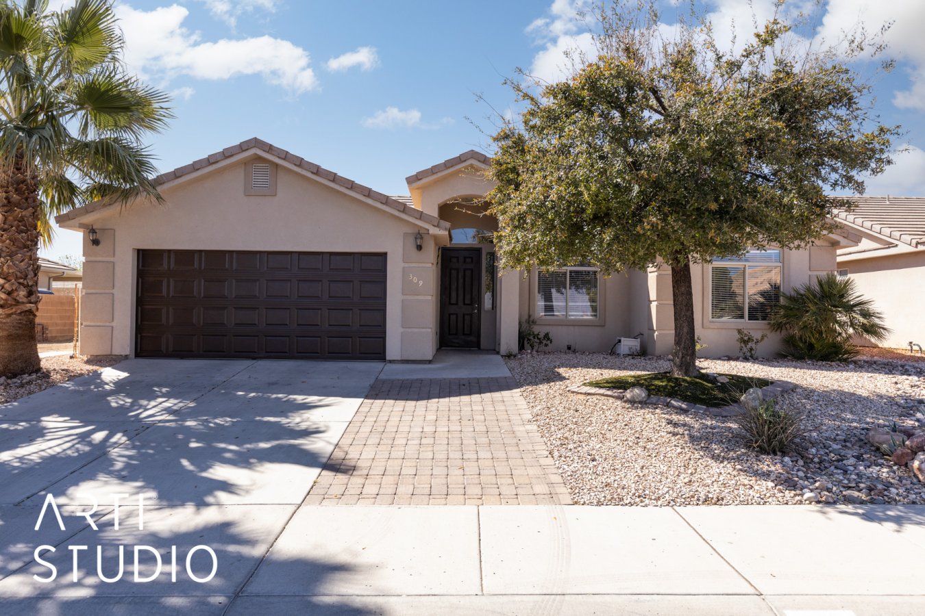 56667 White Mesa is a community right in the center of Mesquite Nevada. A local elementary right across the street. Literally can see the green playground and hear the laughter. This three-bedroom home has a great layout. Master bedroom on one side and the other rooms on opposite side. The heart of the home right in the middle. The kitchen is where everyone gathers and enjoys living. The covered patio allows the home to keep giving you more space to always want to stay home. The yard is green with palm trees that create your own desert, Oasis. A pond allows you to hear water flow and just relax under the shade. RV parking is a bonus! Mesquite is a town with so much to offer golf courses, bowling, softball, ATV clubs just to name a few. Let us not forget that your options are endless Las Vegas or National Parks in Utah visited by so many from around the world. Follow the link and be in the home before ever arriving: https://my.matterport.com/show/?m=1xyDcAtfCXa
