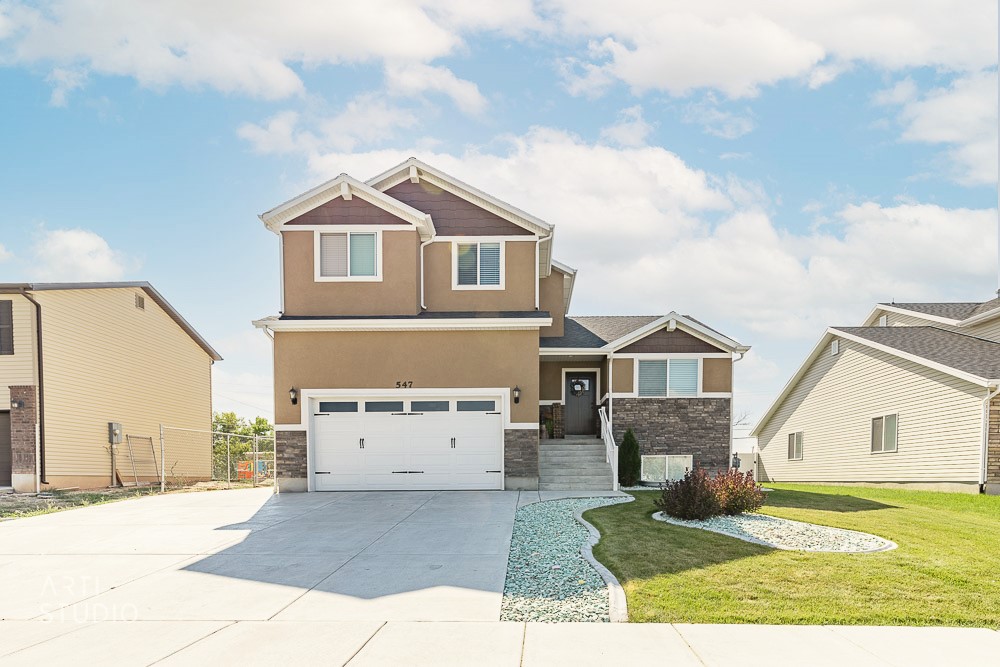 5 Bedrooms, 3.5 Bathrooms, Dedicated Office Space/Den! This fully finished Home has a Modern Kitchen with White Staggered Cabinets, a Kitchen Island in Brown, and a nice Tiled Back Splash! Granite Countertops throughout, Large Pantry, Stainless Steel Appliances, Gas Range, Master Suite has a Tub & Shower separate and a Large Walk-in Closet! Laundry Room Upstairs with the Bedrooms and there is a future Laundry Room in the Basement! Solar Panels and a low Power Bill! Fully Landscaped and Mountain Views! Did I say Location, Location, Location? Do you need to be conveniently located? This is it! Don't let this one pass you buy without a private tour!