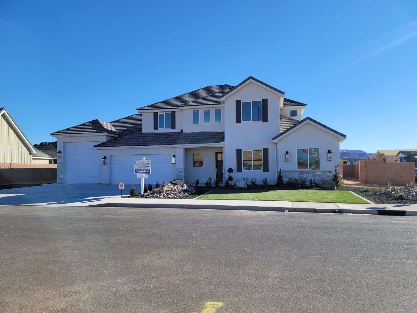 Beautiful home built by High Desert Homes in the new Crimson Vistas Subdivision. RV garage and RV parking. Backyard has room for a pool. Beautiful modern finishes inside with lots of storage. Close to schools. Agent related to Seller.