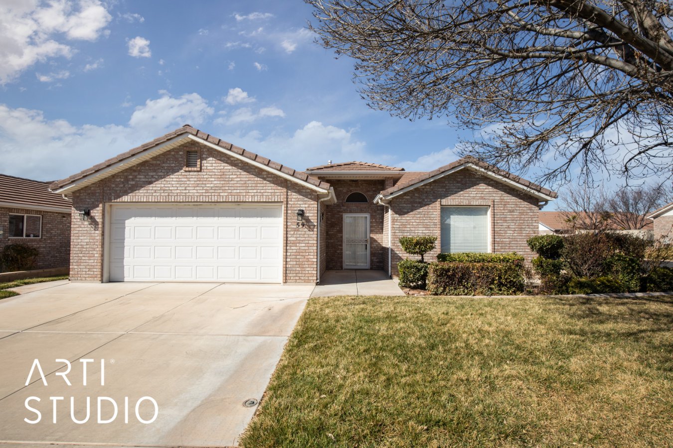55165 Fantastic 55 & older unit in a nice quiet and clean neighborhood that is centrally located. Quick access to the hospital, retail stores, Harmon's grocery store, restaurants and I-15. This beautiful home has new fresh paint, new flooring through out, new lighting/fixtures, new appliances, new hardware 7 a covered patio.