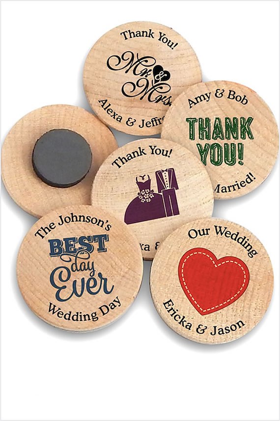 Wedding magnet wedding favors under $1 Wooden wedding magnet wedding favors