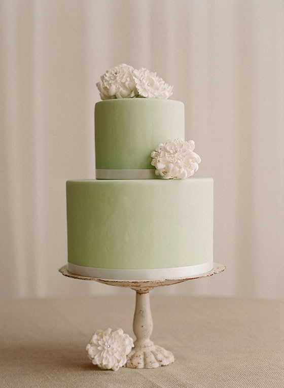 Pistachio green smooth fondant wedding cake by Elizabeth Messina Photography Pistachio green smooth fondant wedding cake by Elizabeth Messina Photography