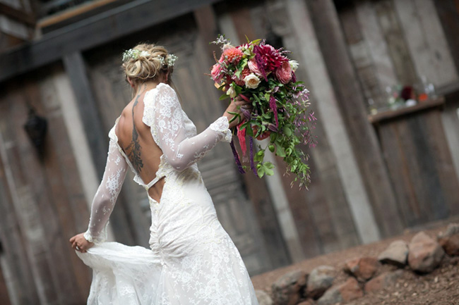 Lace wedding dress by Inbal Dror Lace wedding dress by Inbal Dror