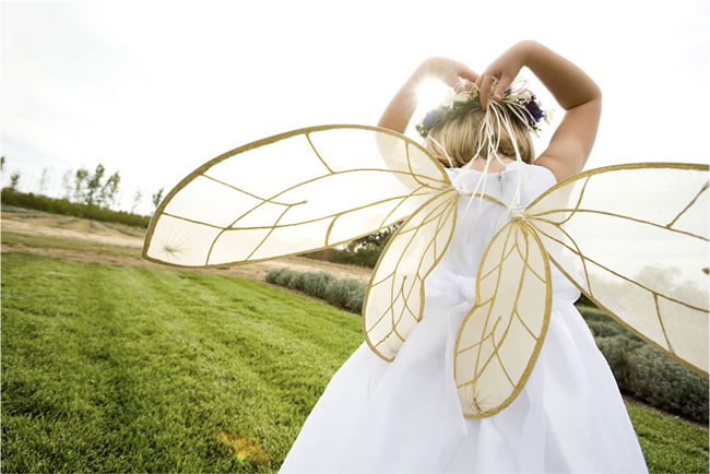 Winged Flower Girl by Anna Kuperberg An adorable woodland fairy flower girl with wings