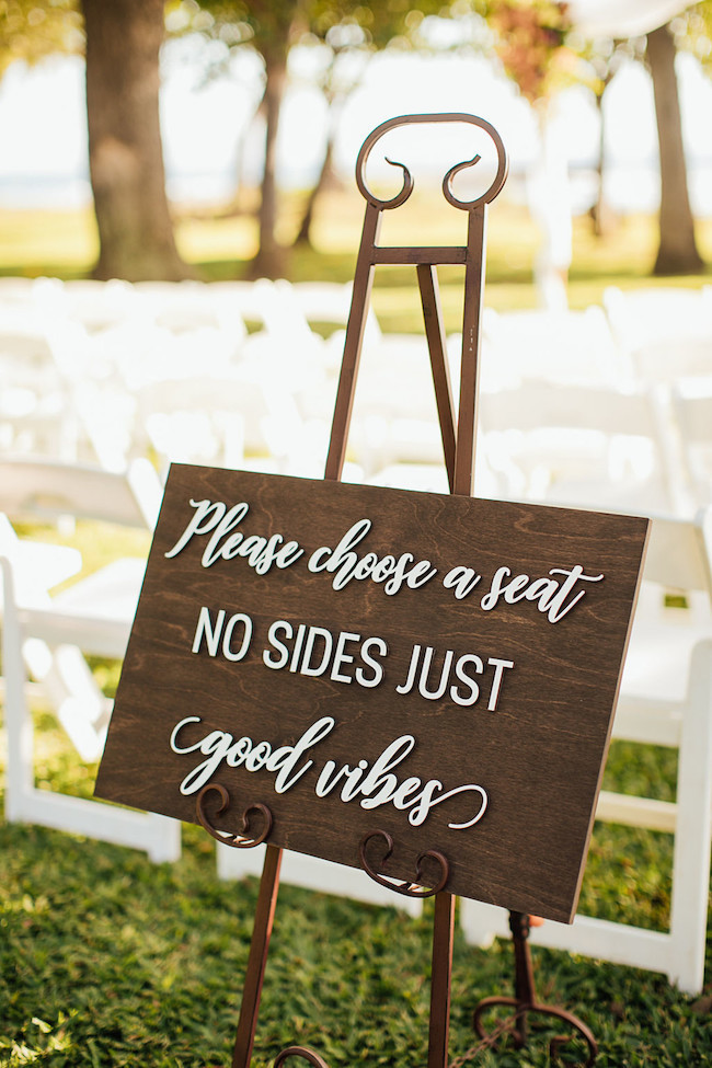No Sides Just Good Vibes | Funny Wedding Sign No Sides Just Good Vibes | Funny Wedding Sign