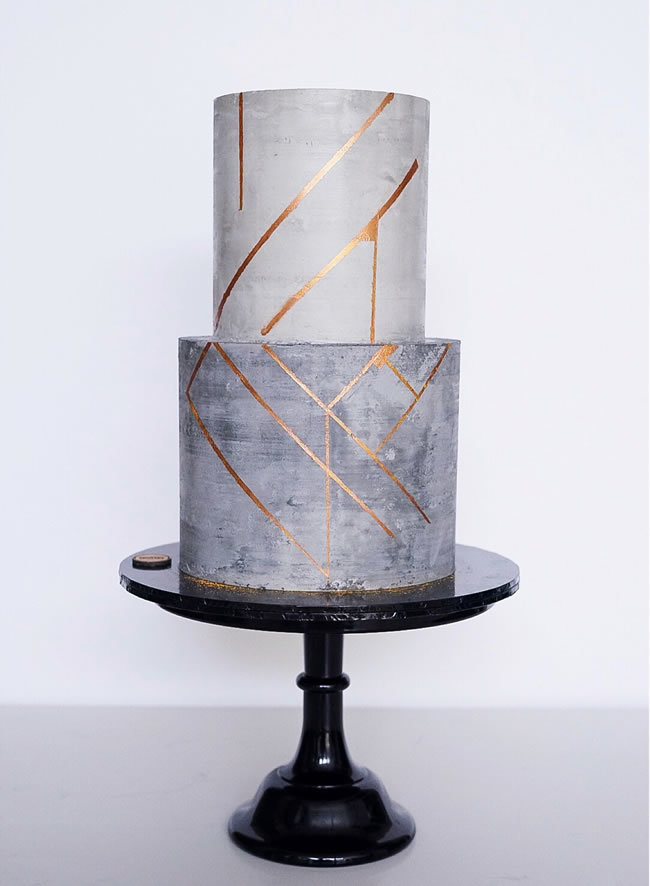 Cement wedding cake for industrial-chic wedding Cement wedding cake for industrial-chic wedding
