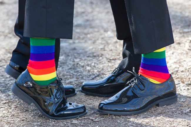 Gay Wedding Ideas | Wear rainbow socks Gay Wedding Ideas | Wear rainbow socks