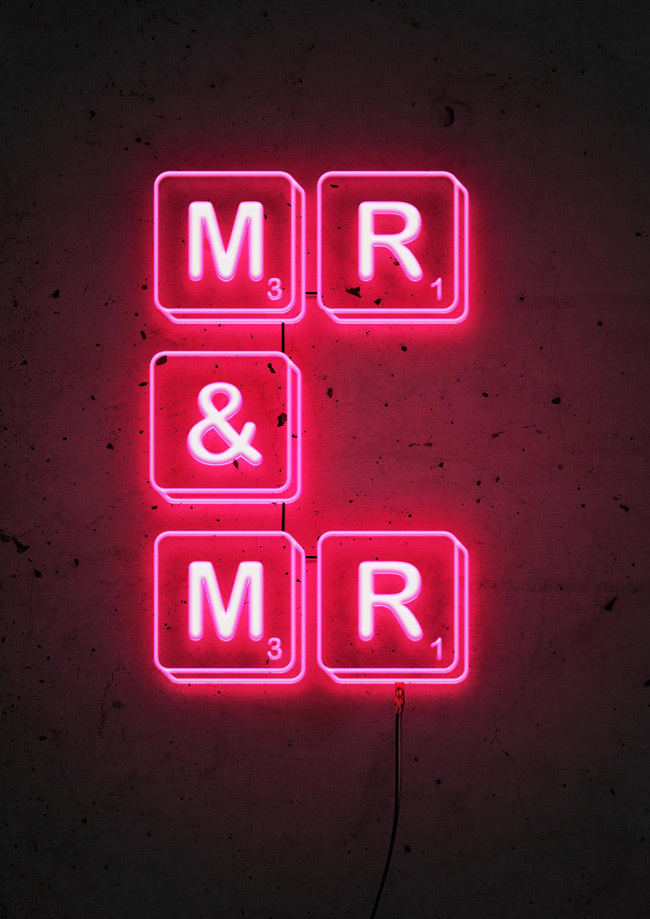 Gay Wedding Ideas | Mr. & Mr. neon sign Gay Wedding Ideas | Mr. & Mr. neon sign