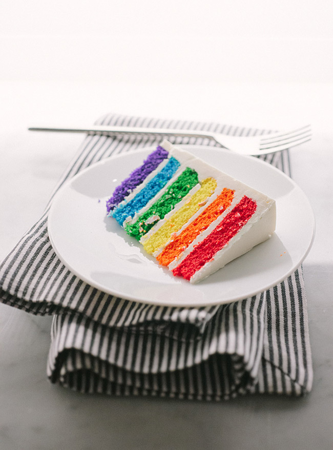 LGBTQ+ Wedding Ideas | Layered rainbow wedding cake LGBTQ+ Wedding Ideas | Layered rainbow wedding cake