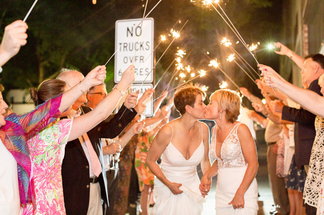 Lesbian Wedding Ideas | Sparkler send-off Lesbian Wedding Ideas | Sparkler send-off