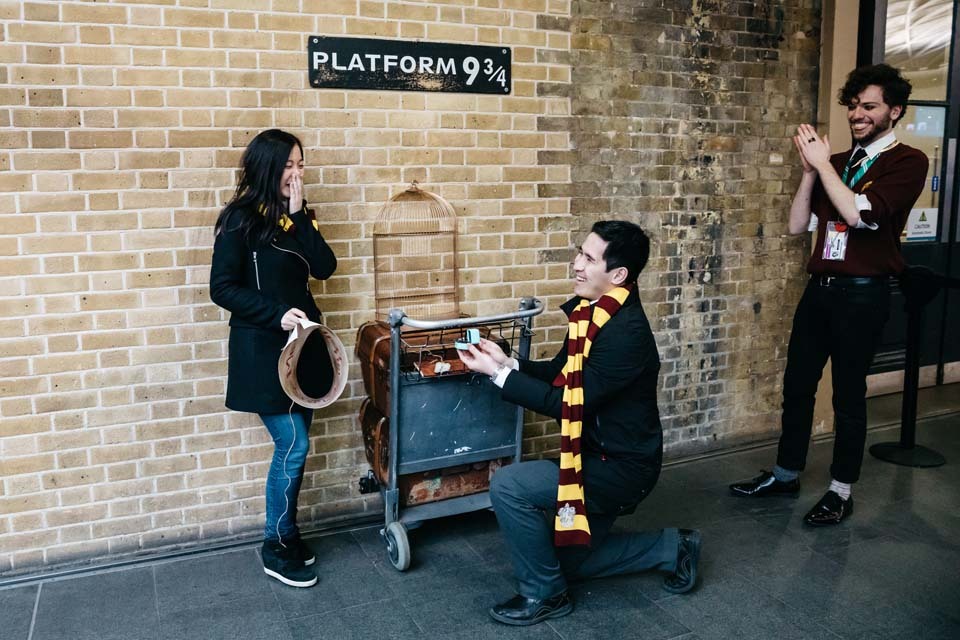 A Harry Potter themed marriage proposal