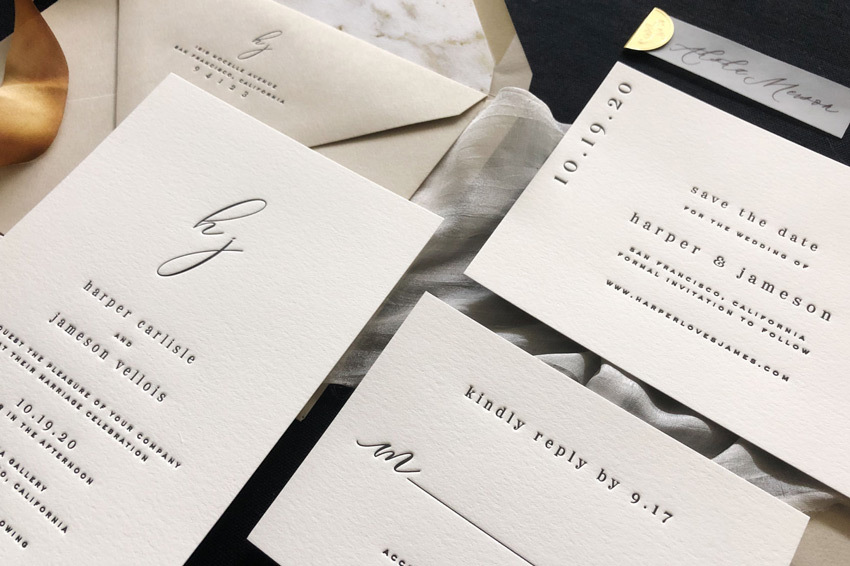 Minimalist Wedding Invitation by Aerialist Press Minimalist Wedding Invitation by Aerialist Press