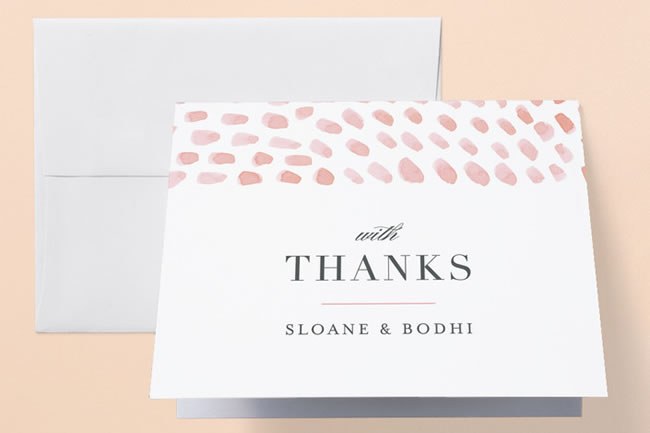 Wedding Thank-You Notes: A Small Thing That's a Big Deal Watercolor Thank You Note from Minted