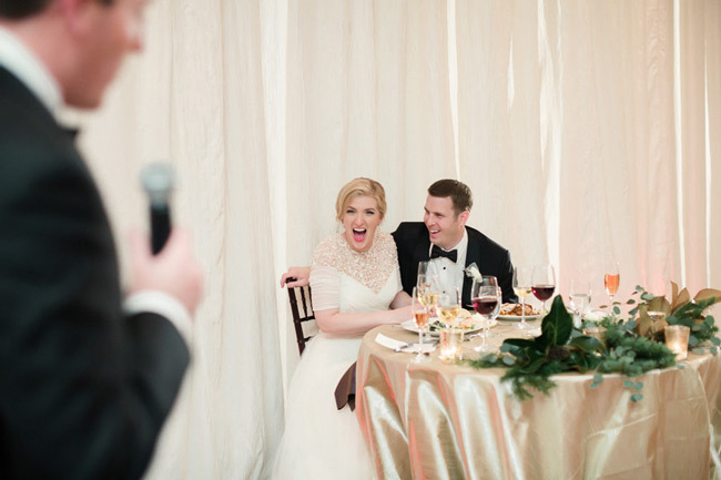 Small Wedding Ideas | Reception toasts poke fun at the bride and groom Small Wedding Ideas | Reception toasts poke fun at the bride and groom