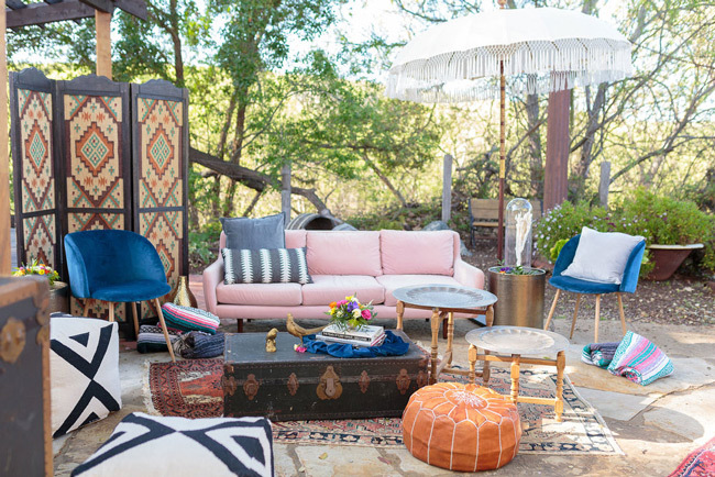 Small Wedding Ideas | Plush lounge area setup at Harmony Chapel and Garden in Harmony, CA Small Wedding Ideas | Plush lounge area setup at Harmony Chapel and Garden in Harmony, CA