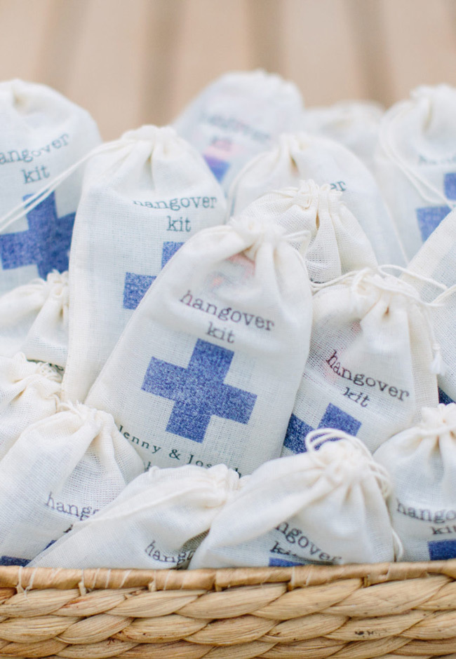 Small Wedding Ideas | Hangover kit wedding favors Small Wedding Ideas | Hangover kit wedding favors