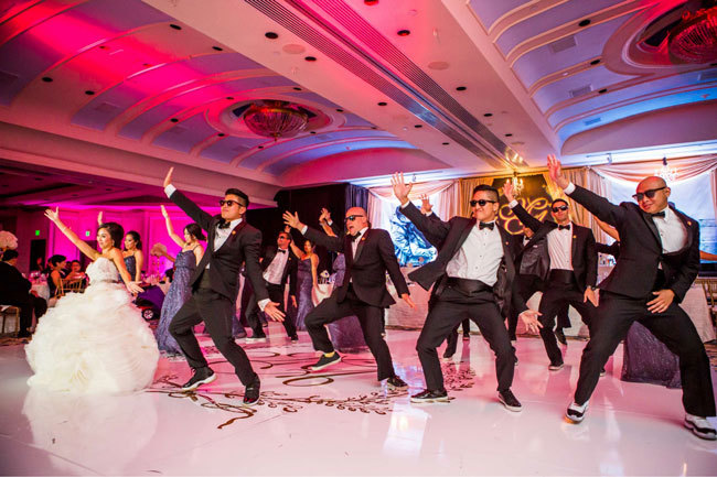 Flash mob at a wedding reception