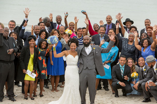 Fun group shot with newlyweds and their guests! Fun group shot with newlyweds and their guests!