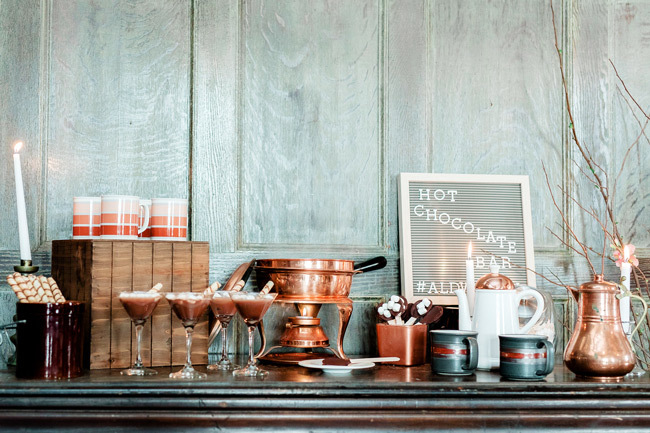DIY Wedding Stations | Hot Cocoa Bar