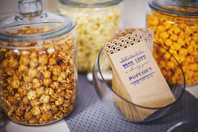 DIY Wedding Food Bar | Self-serve Popcorn Station