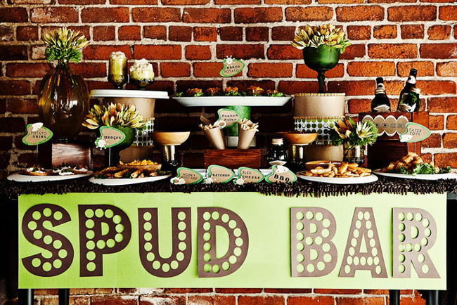 Wedding Food Bar Ideas | Potato Bar