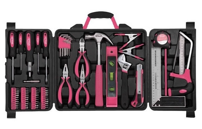 Household Tool Kit for a Wedding Registry Pretty pink household tool kit fit for a wedding registry