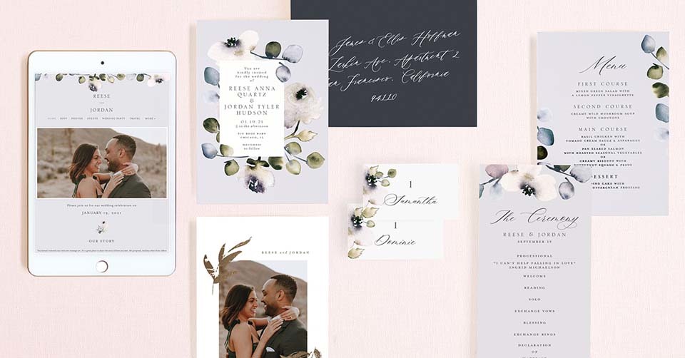 Minted Free Wedding Websites