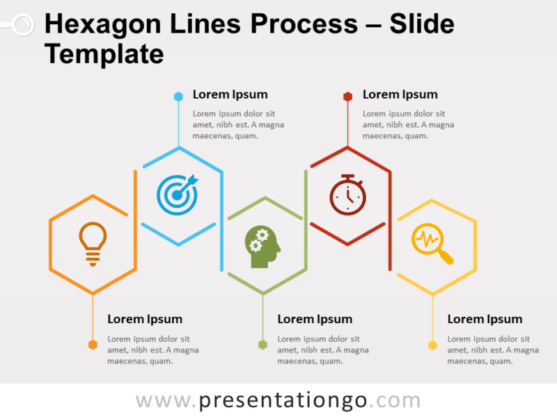Hexagon Numbered List For PowerPoint And Google Slides PresentationGO