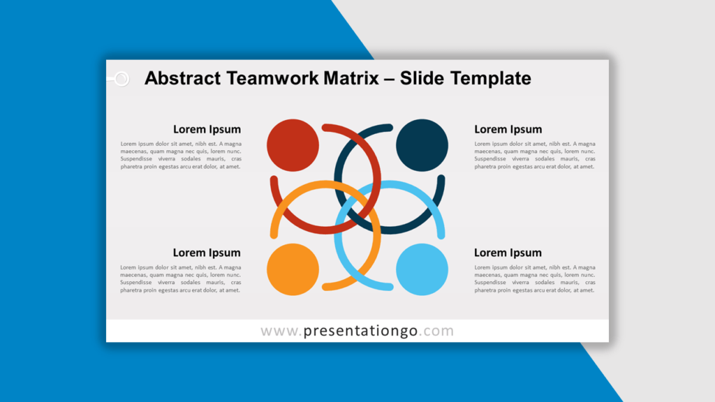 Best Matrix Charts - Abstract Teamwork Matrix for PowerPoint and Google Slides