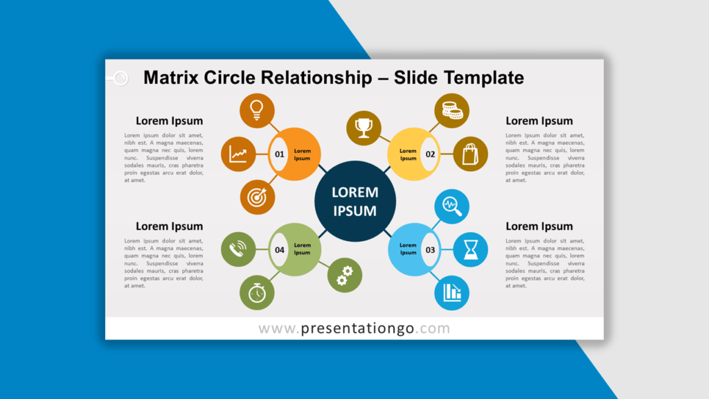 Best Matrix Charts - Matrix Circle Relationship for PowerPoint and Google Slides