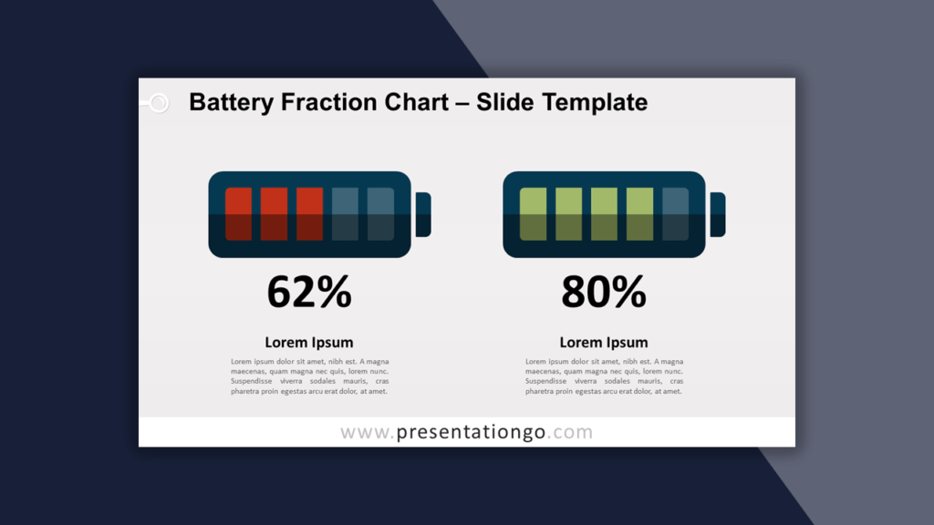 Battery Fraction Chart Template for PowerPoint