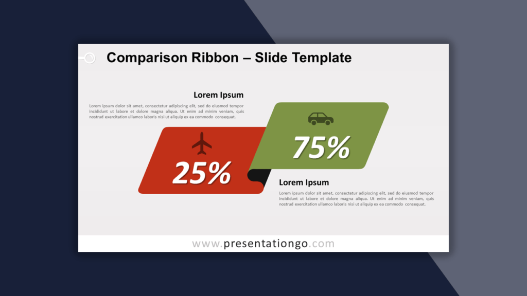 Comparison Ribbon Template for PowerPoint
