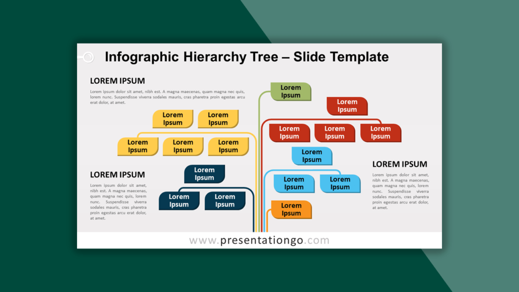 Infographic Hierarchy Tree Template for PowerPoint