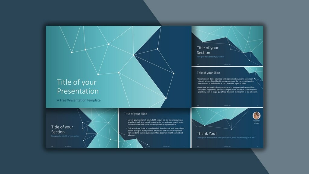 Free Blue Science and Tech Google Slides Theme and PowerPoint Template
