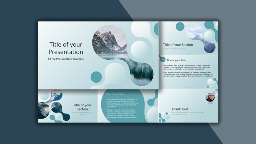 Free Blue Molecular Google Slides Theme and PowerPoint Template