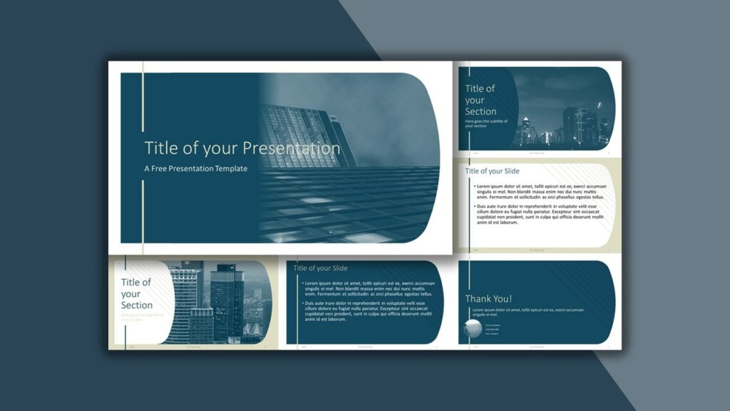 Free Blue Imperial Google Slides Theme and PowerPoint Template