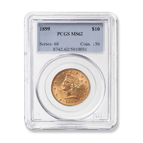 1899 Graded $10 Liberty Gold Coin
