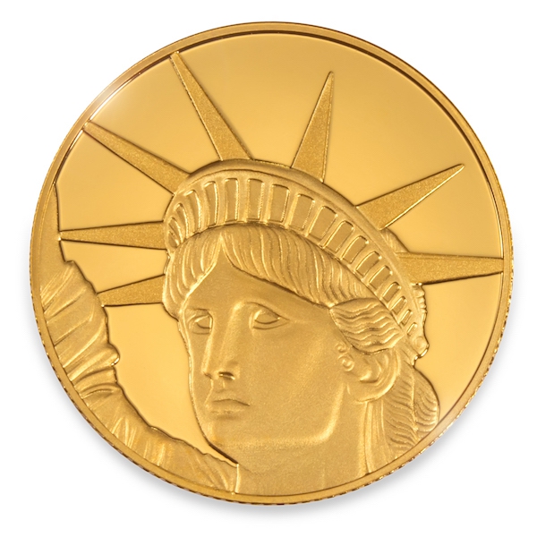 Liberty Gold Coin Card back