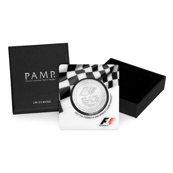 formula 1 silver coin car box