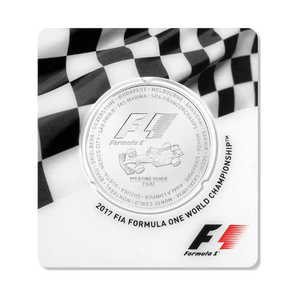 formula 1 silver coin car card